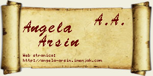 Angela Arsin vizit kartica